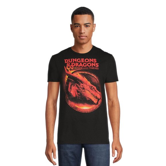 Dungeons & Dragons HONOR AMONG THIEVES Graphic BLACK Tee with Short Sleeves D&D - Picture 3 of 3